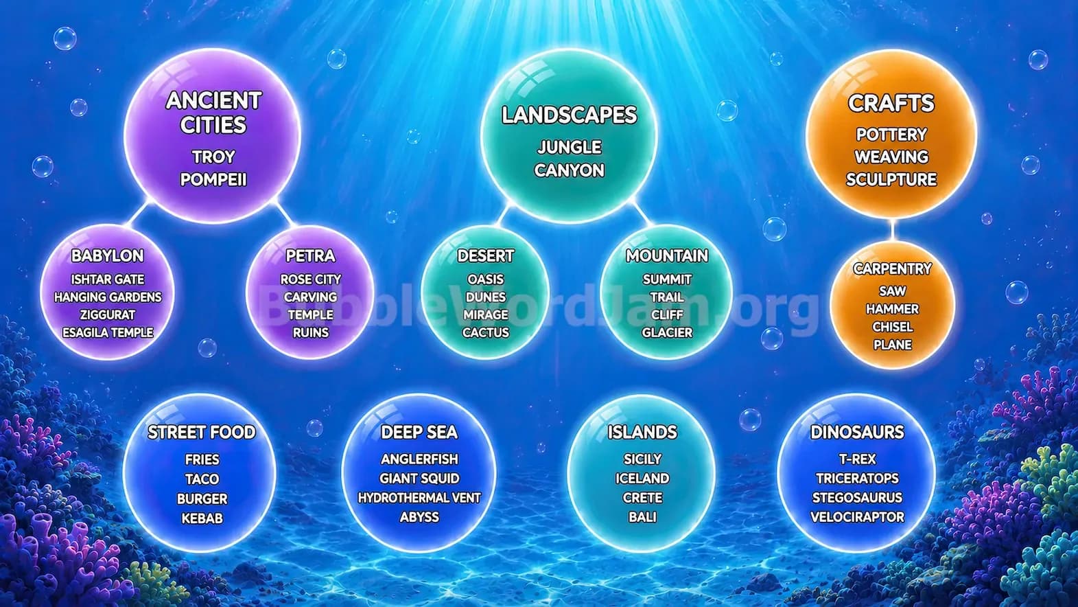 Bubble Word Jam Level 45 Screenshot