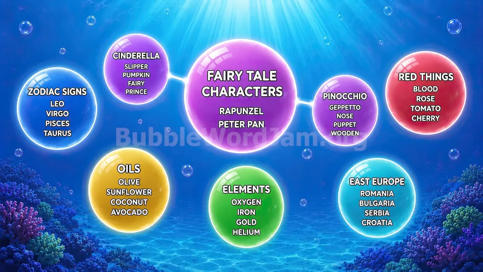 Bubble Word Jam Level 21 Screenshot