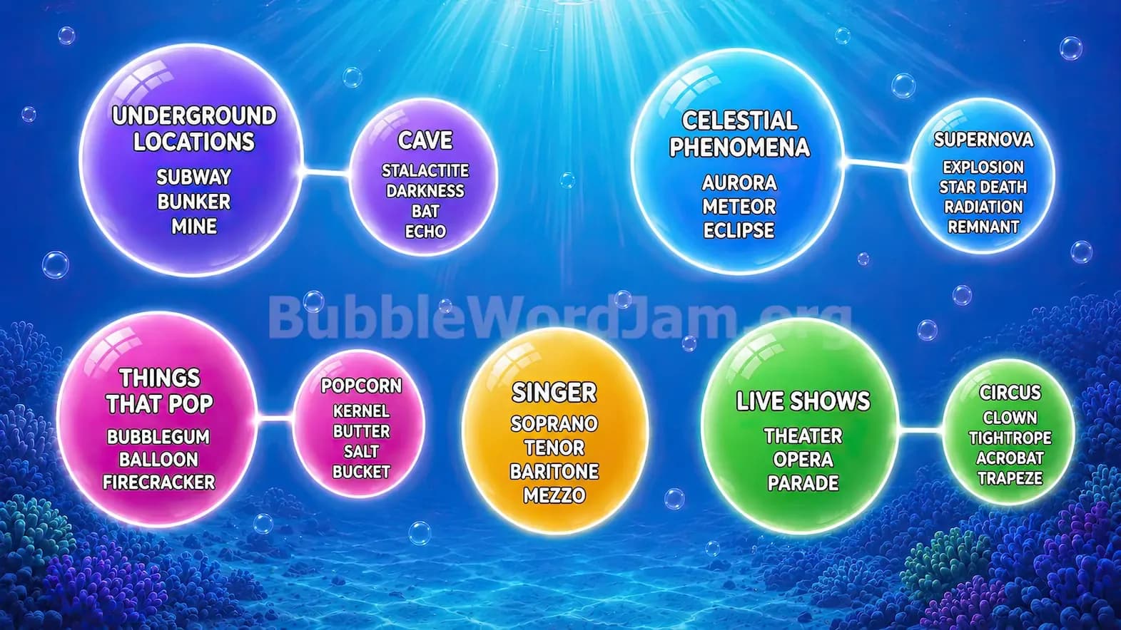 Bubble Word Jam Level 40 Screenshot